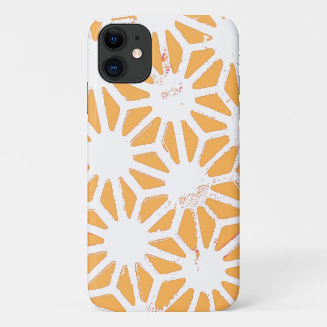Gelbes geometrisches Muster Case-Mate iPhone Hülle (Rückseite)