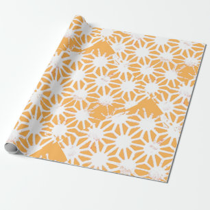 Gelbes geometrisches Muster Geschenkpapier