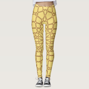 Gelbes geometrisches Muster "Ratti_Creative_Arts" Leggings