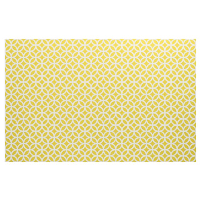 Gelbes geometrisches Muster Stoff (Yard (91,4 cm))