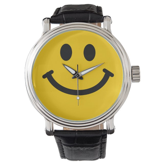 Gelbes Gesicht Armbanduhr (Vorderseite)