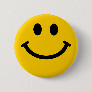 Gelbes Gesicht Button
