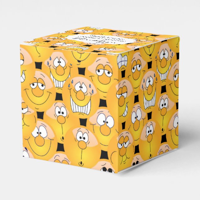 Gelbes Gesicht 😉 Emoji Design Geschenkschachtel (Vorderseite)