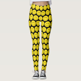 Gelbes Gesicht grinsend Lächeln Leggings