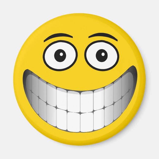 Gelbes Gesicht Magnet (Vorne)