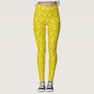 Gelbes Gesichtslächeln Leggings