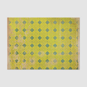 Gelbes gestörtes Art Déco Seidenpapier