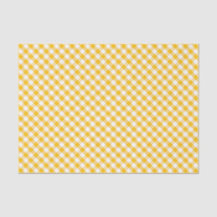 Gelbes Gingham-Karo-Muster Seidenpapier