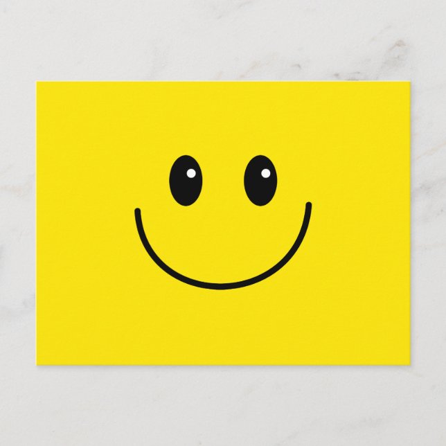 Gelbes Glück lächelnd Gesicht Postkarte (Vorderseite)