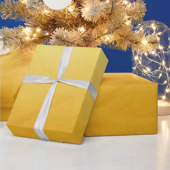 Gelbes Gold Geschenkpapier (Feiertage)