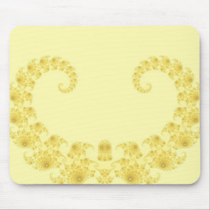 Gelbes Gold Herz-Mauspad Mousepad