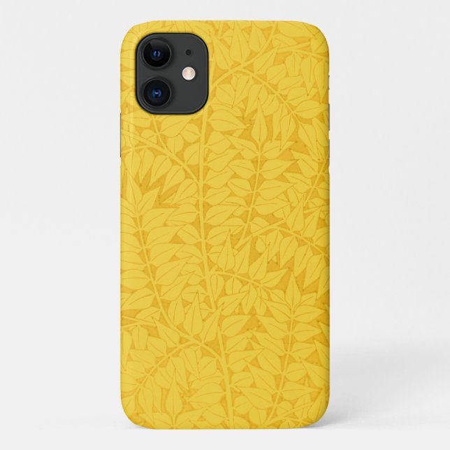 Gelbes Gold-Leaf-Blätter Art-Phone-Fall Case-Mate iPhone Hülle (Rückseite)