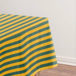Gelbes Gold und grüner Streifen Tischdecke