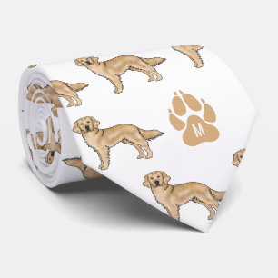 Gelbes Golden Retriever Muster benutzerdefiniertes Krawatte