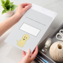 Gelbes Goldendoodle-Design mit beliebigem Hintergr