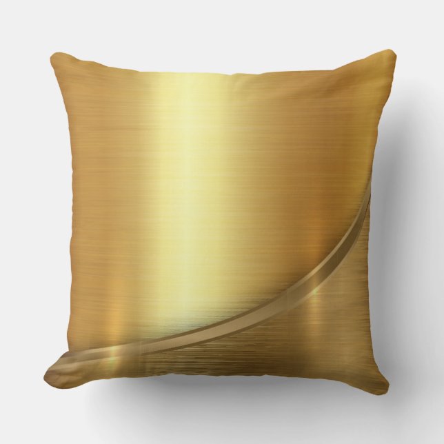 Gelbes Goldkissen Kissen (Vorderseite)