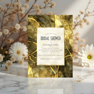 Gelbes Goldtopaz-Edelstein-Brautparty Einladung