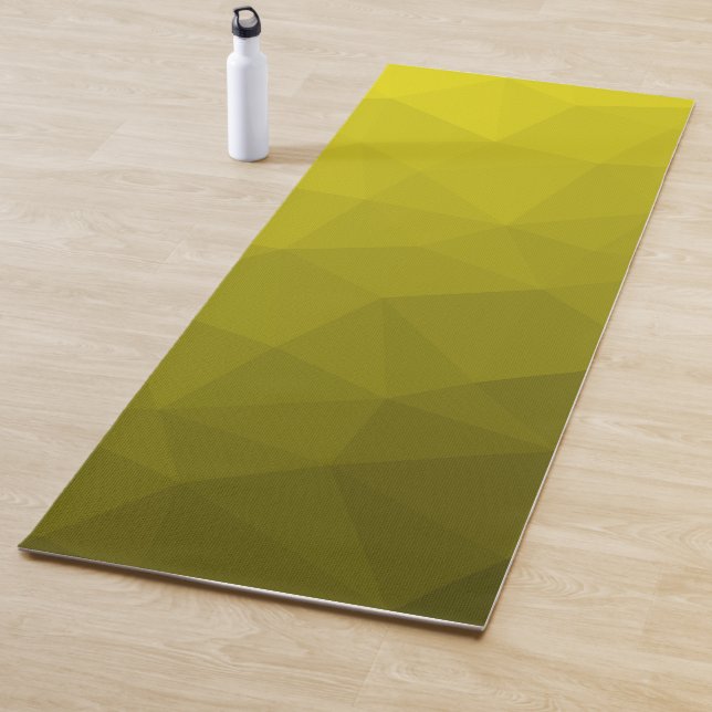 Gelbes Gradient Geometrisches Mesh Muster Yogamatte (Beispiel)
