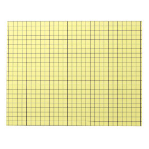 Gelbes großes Graph Paper Notizblock