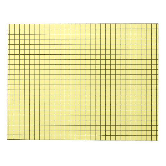Gelbes großes Graph Paper Notizblock (Vorderseite)