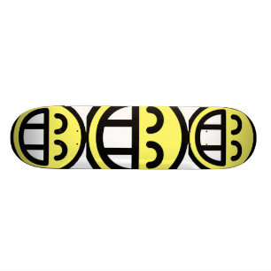 Gelbes großes Grinsen-Gesicht Skateboard