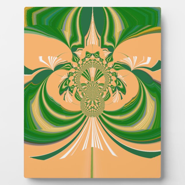 Gelbes grünes Design. Fotoplatte (Vorderseite)