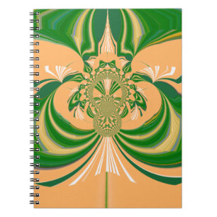Gelbes grünes Design. Notizblock