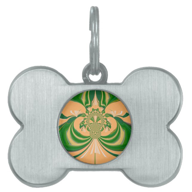 Gelbes grünes Design. Tiermarke (Vorderseite)