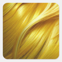 Gelbes Haar-Background-Square-Aufkleber