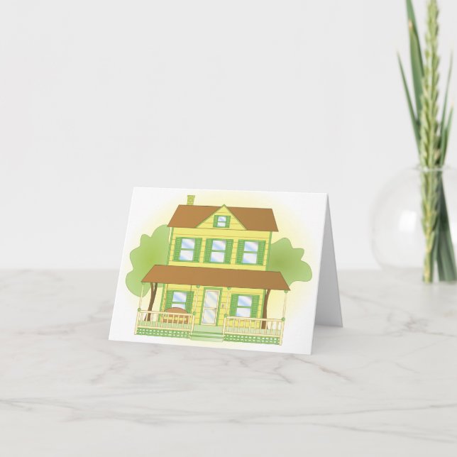 Gelbes Haus Karte (Vorderseite)
