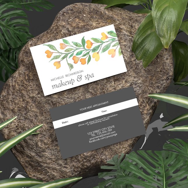 Gelbes Herz | Berufliche weibliche Erinnerung Terminkarte (Von Creator hochgeladen)