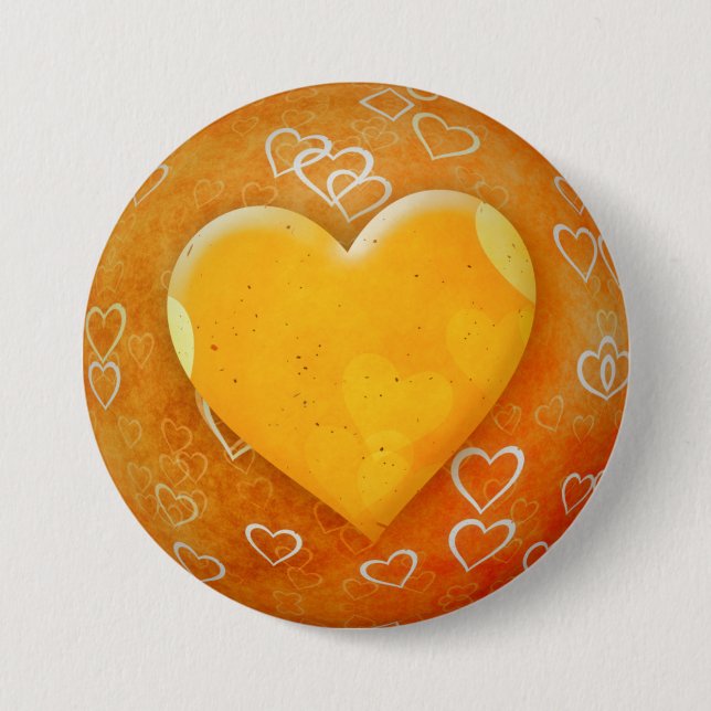 Gelbes Herz Button (Vorderseite)