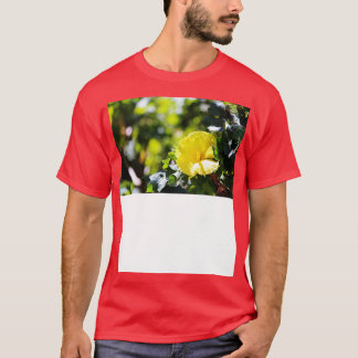gelbes Hibiskus-T-Shirt T-Shirt