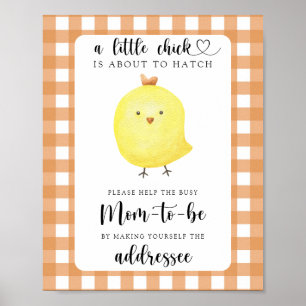 Gelbes Huhn - Helfen Sie der geschäftigen Mama Poster