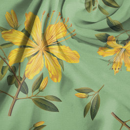 Gelbes Johanniskraut-Blumenmuster Stoff
