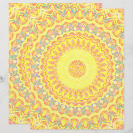 Gelbes Kaleidoskop-Schabblattpapier 2-seitige Seit