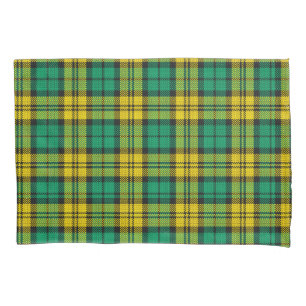 Gelbes, Kariertes Tartan-Muster Kissenbezug