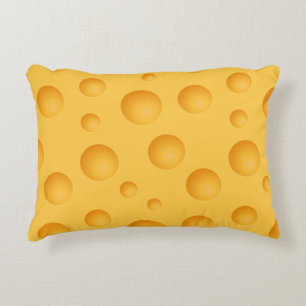 Gelbes Käse-Muster Dekokissen