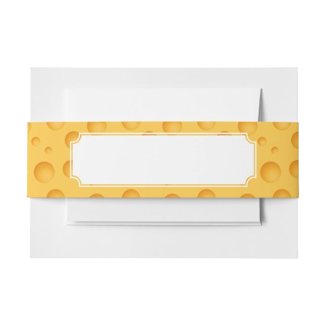 Gelbes Käse-Muster Einladungsbanderole (Vorderseite Beispiel)