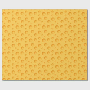Gelbes Käse-Muster Geschenkpapier