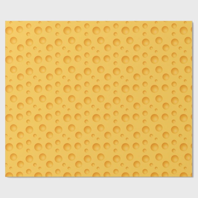 Gelbes Käse-Muster Geschenkpapier (Flach)