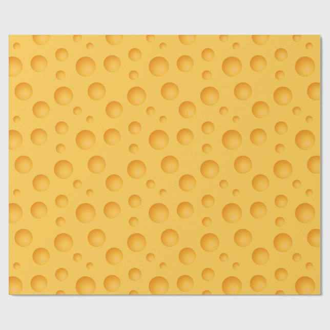 Gelbes Käse-Muster Geschenkpapier (Flach)