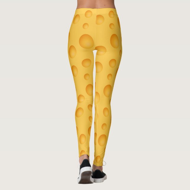 Gelbes Käse-Muster Leggings (Rückseite)