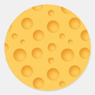 Gelbes Käse-Muster Runder Aufkleber
