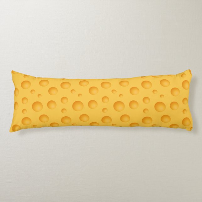 Gelbes Käse-Muster Seitenschläferkissen (Vorderseite)
