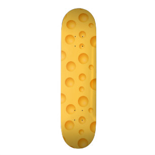 Gelbes Käse-Muster Skateboard