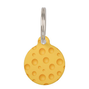 Gelbes Käse-Muster Tiernamensmarke
