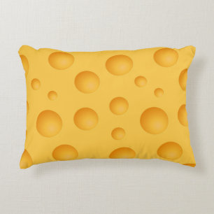 Gelbes Käse-Muster Zierkissen