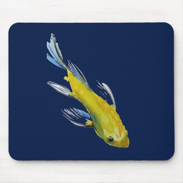 Gelbes koi japanische mousepad (Vorne)
