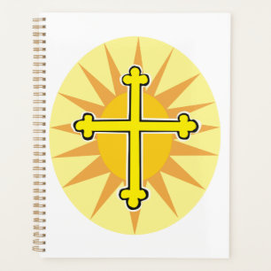 Gelbes Kreuz Bottony Sonnenstrahl Christlicher Gla Planer